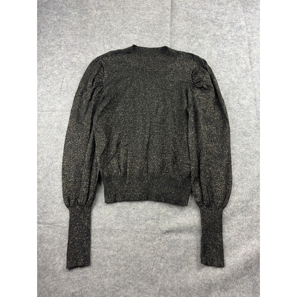 Evereve‎ Women's S Leslie Lurex metallic Puff Sleeve Sweater Classy Old Money